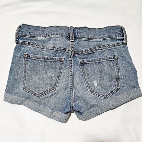 FREE with bundle! Old Navy medium wash distressed Boyfriend cuffed jean shorts - Picture 2 of 11